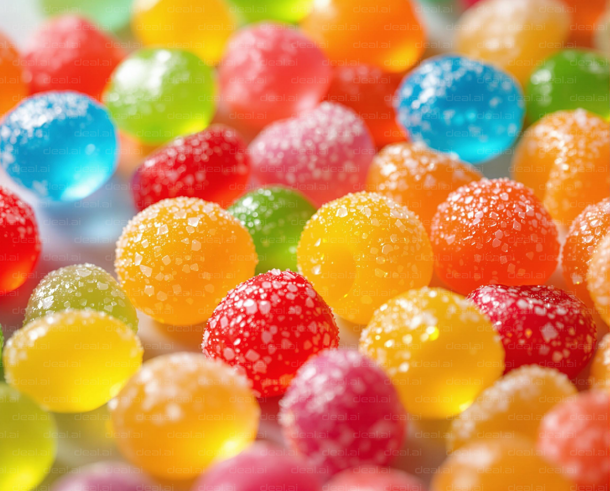Colorful Sugary Gumdrops Galore