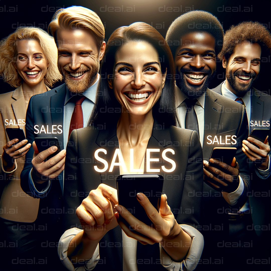 "Successful Sales Team Displaying Results"