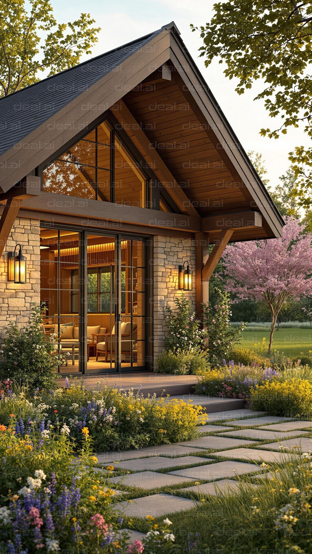 Cozy Cottage with Blooming Garden