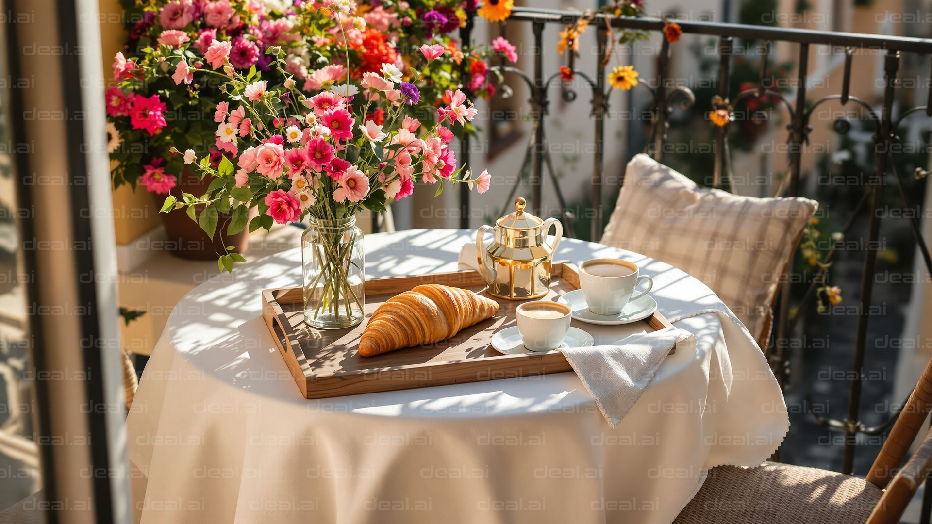 "Elegant Balcony Breakfast Bliss"