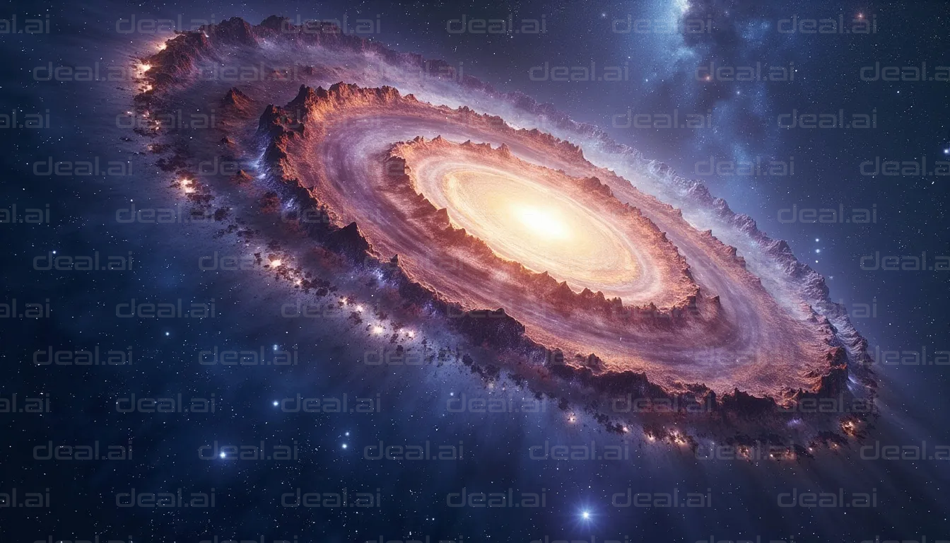 "Spiral Galaxy Ablaze in Starry Universe"