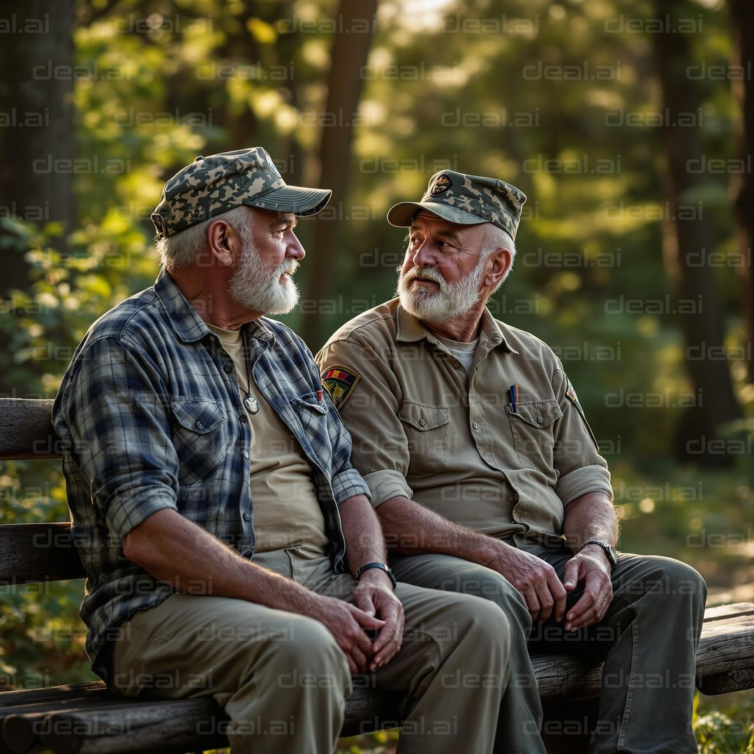Veterans Sharing a Moment