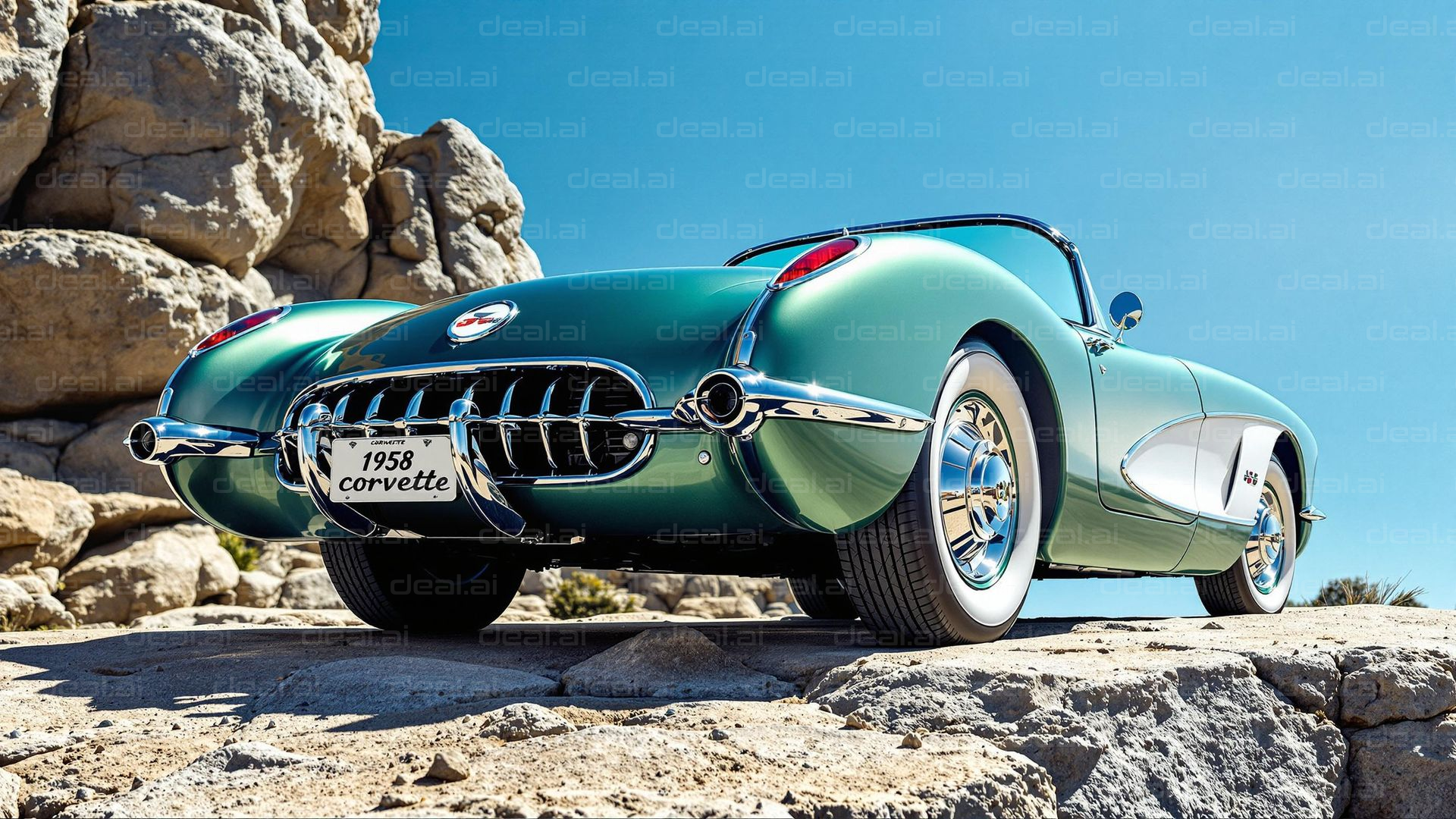 Classic 1958 Corvette in Sunlight