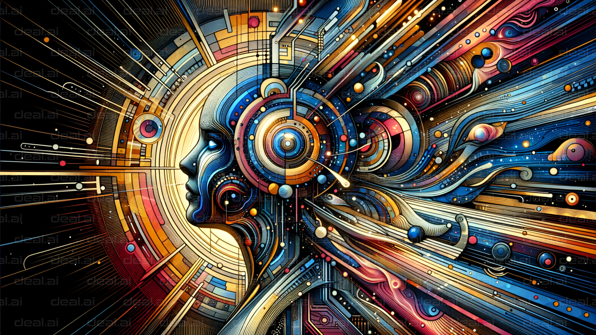 "Cosmic Mind: An Abstract Exploration"