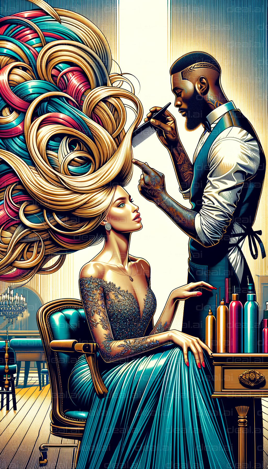 Creative Hairdressing Artwork