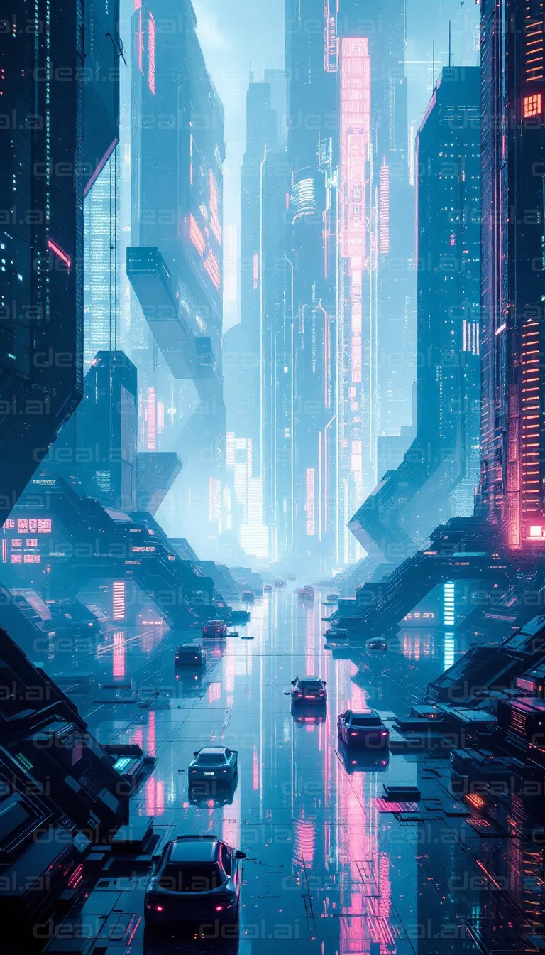 Neon Cityscape at Night