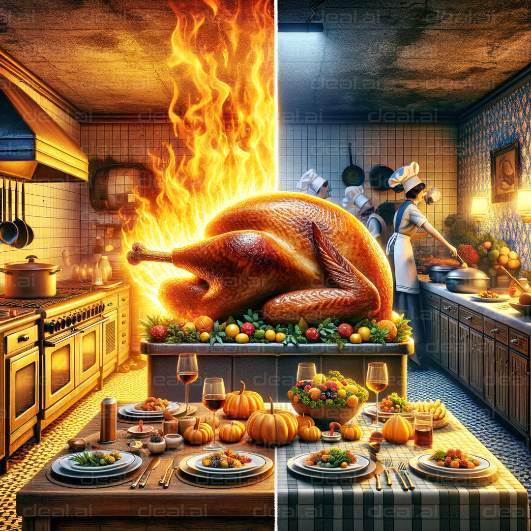 Thanksgiving Chaos: Feast vs. Fire!