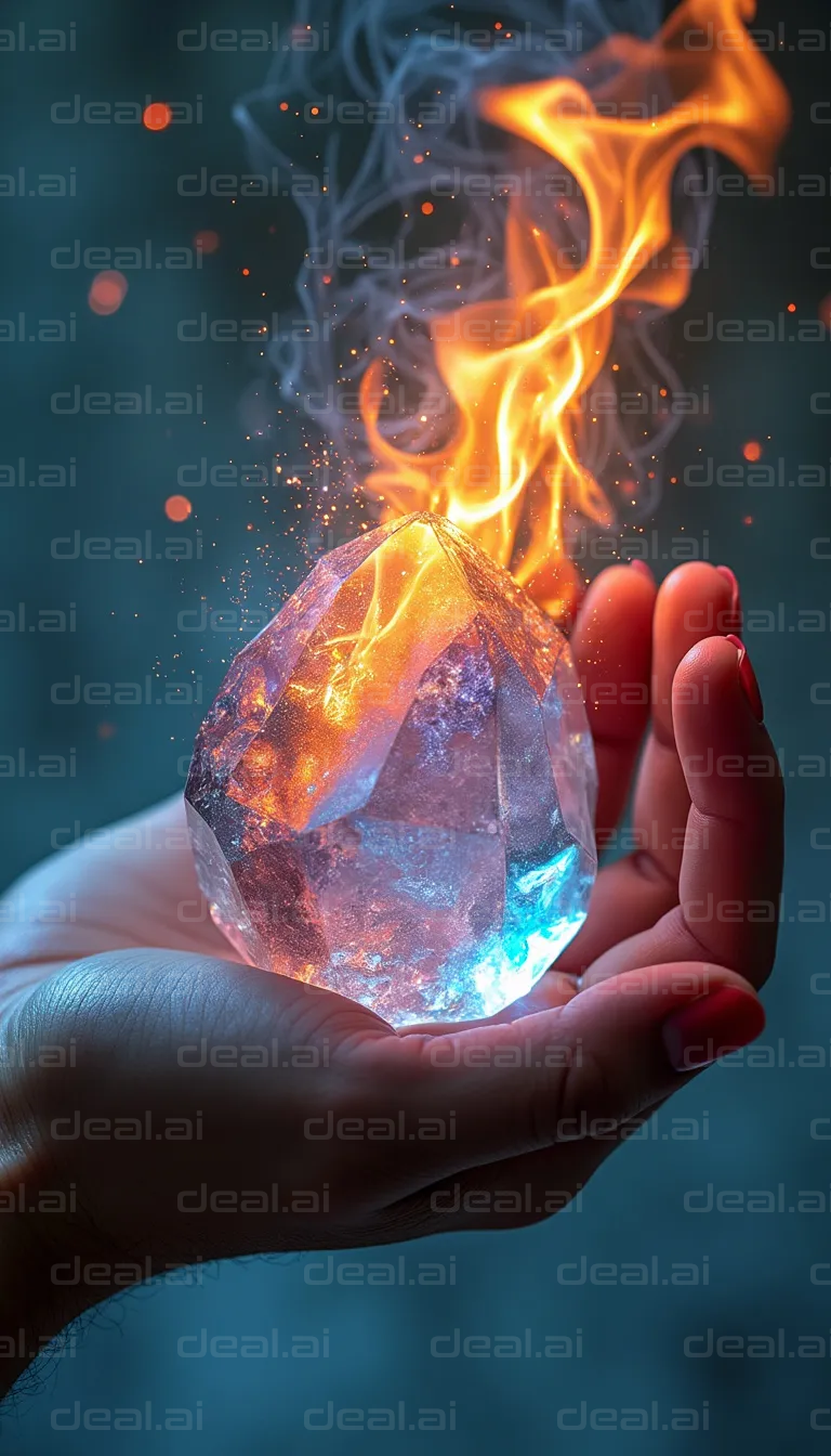 "Fiery Crystal Held in Hand"