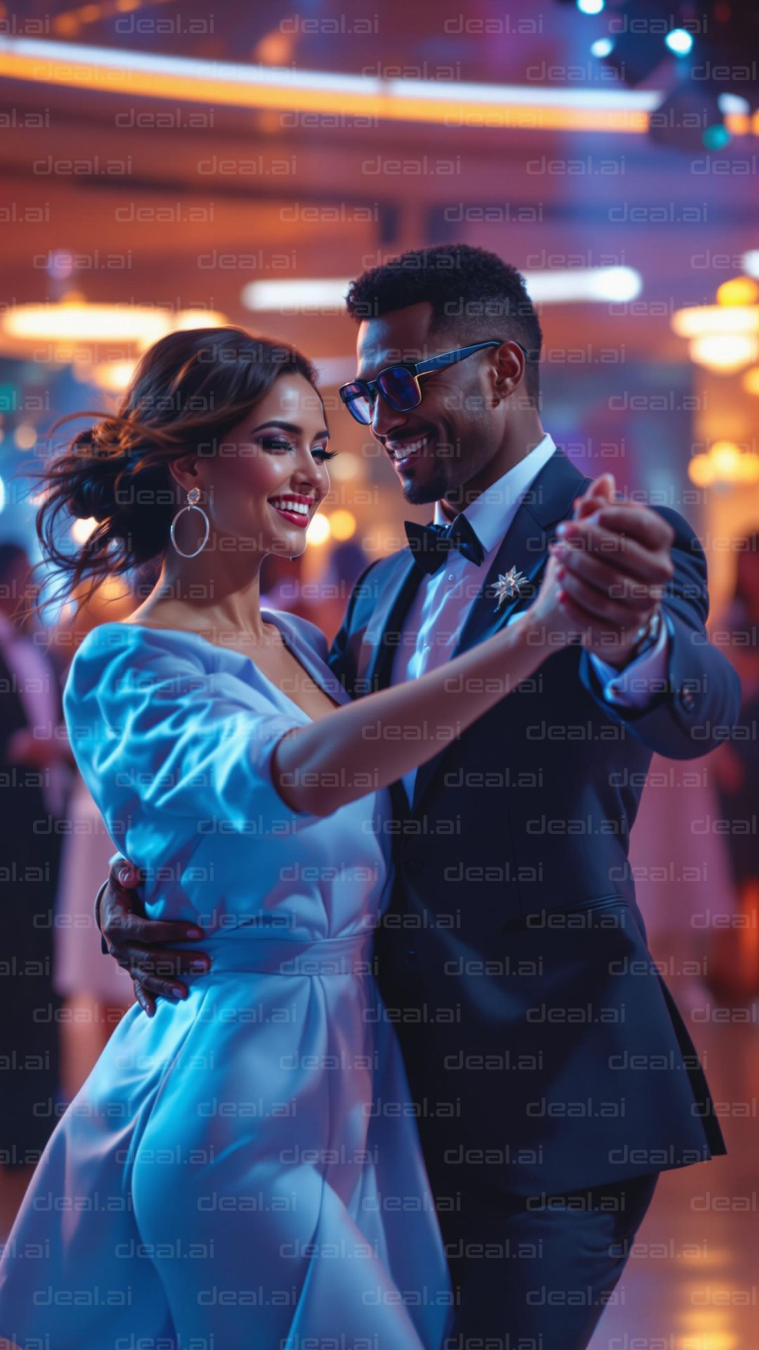 Elegant Couple Dancing Together