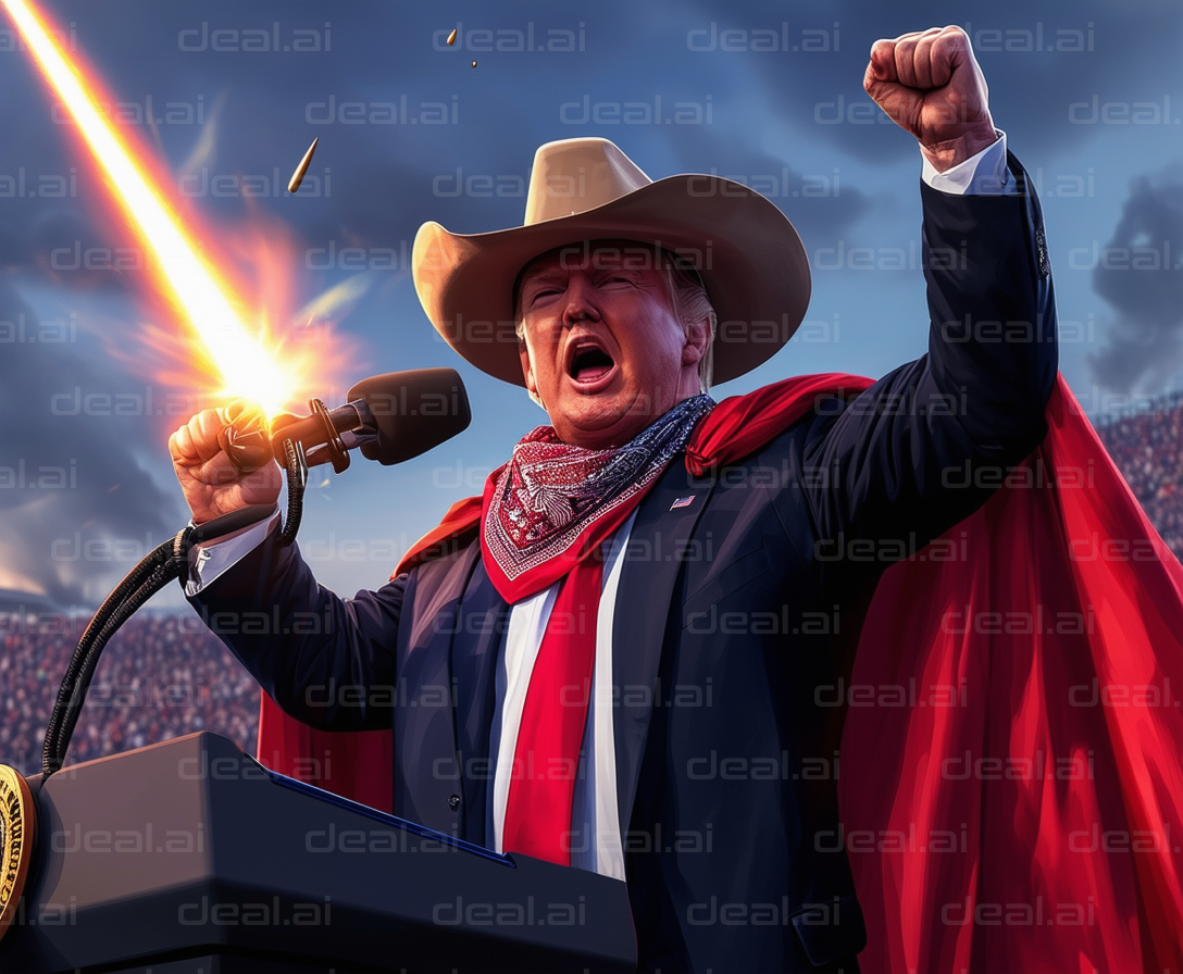 "Epic Speech: Cowboy Hero with Laser"