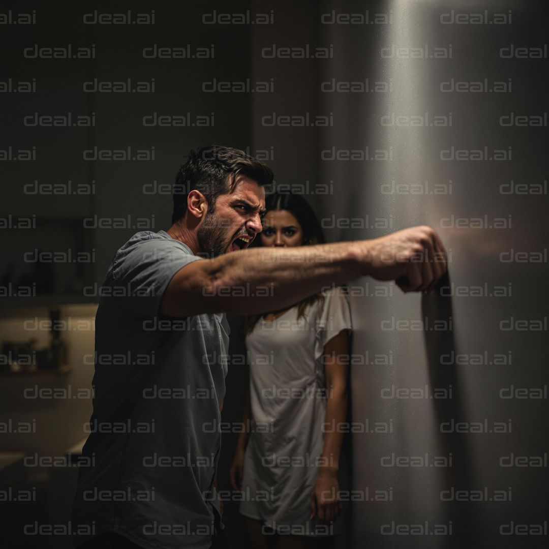 Tense Confrontation in Dim Room