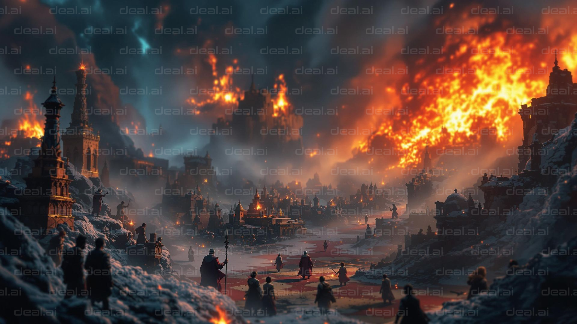 Fiery Apocalypse: City in Flames