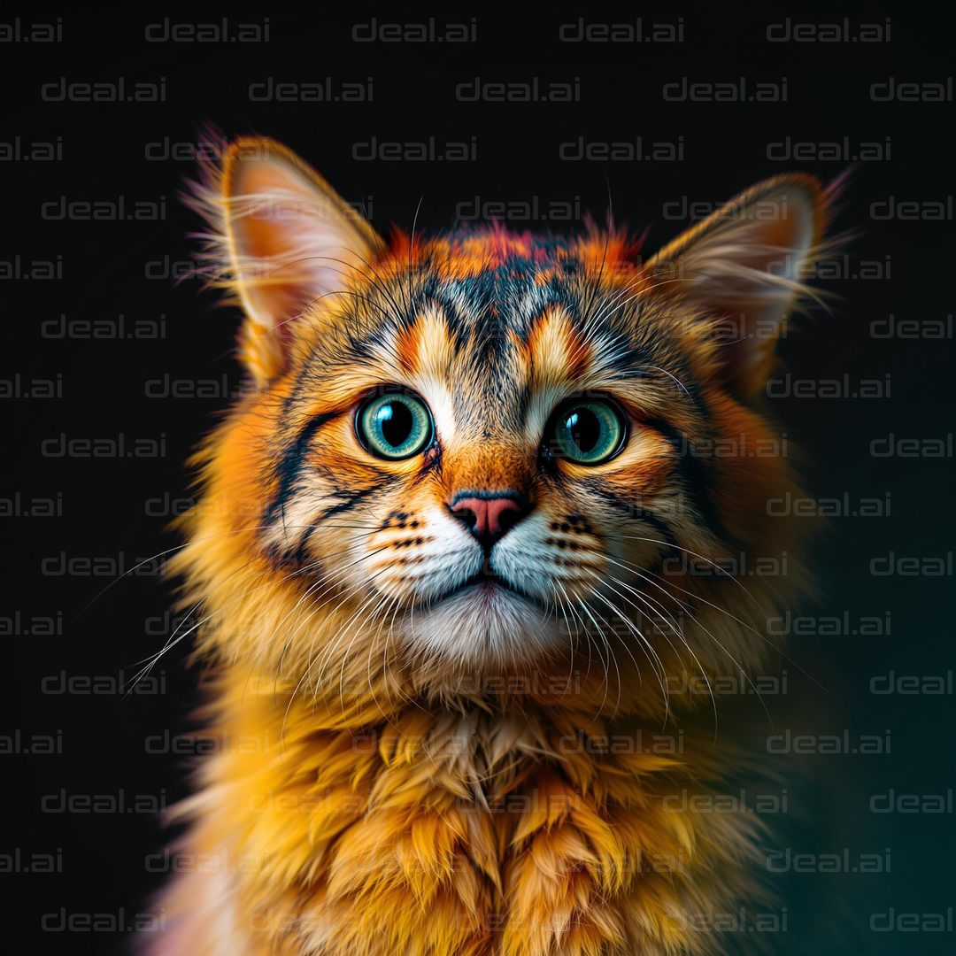 Curious Cat with Bright Eyes