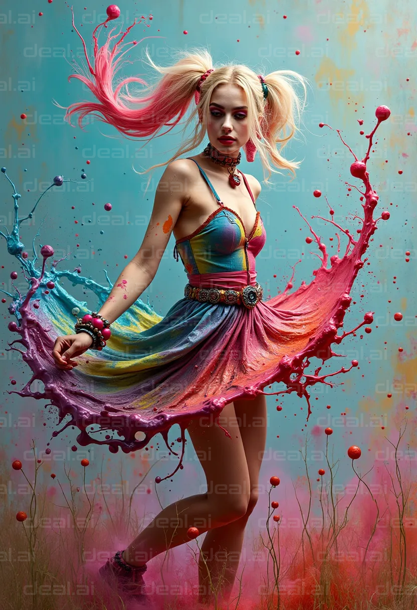 Colorful Splash in Motion