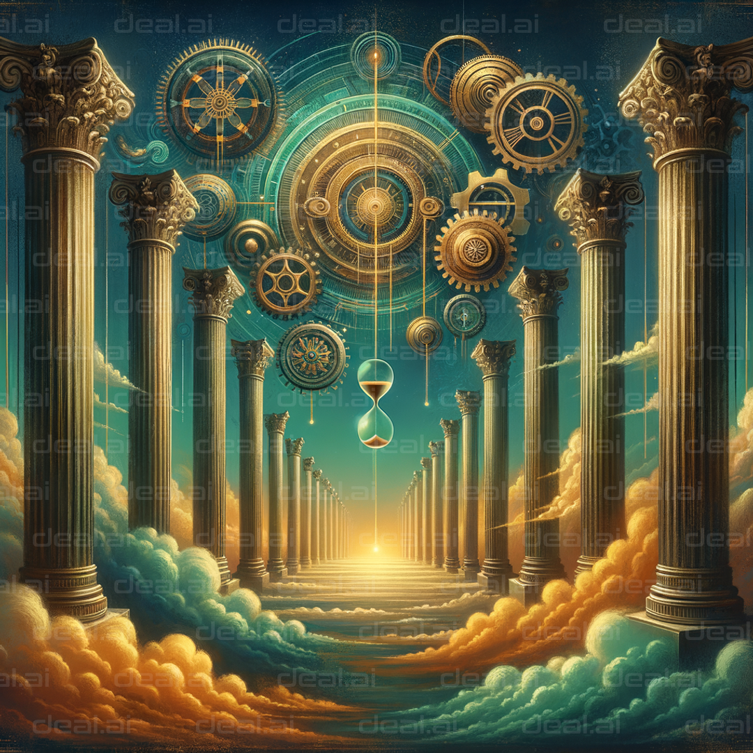 "Timeless Journey Through Columns"