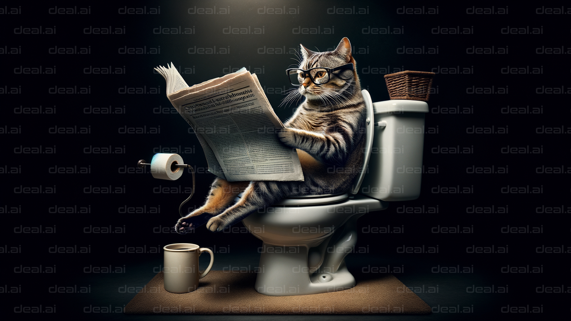 Cat's Relaxing Reading Time