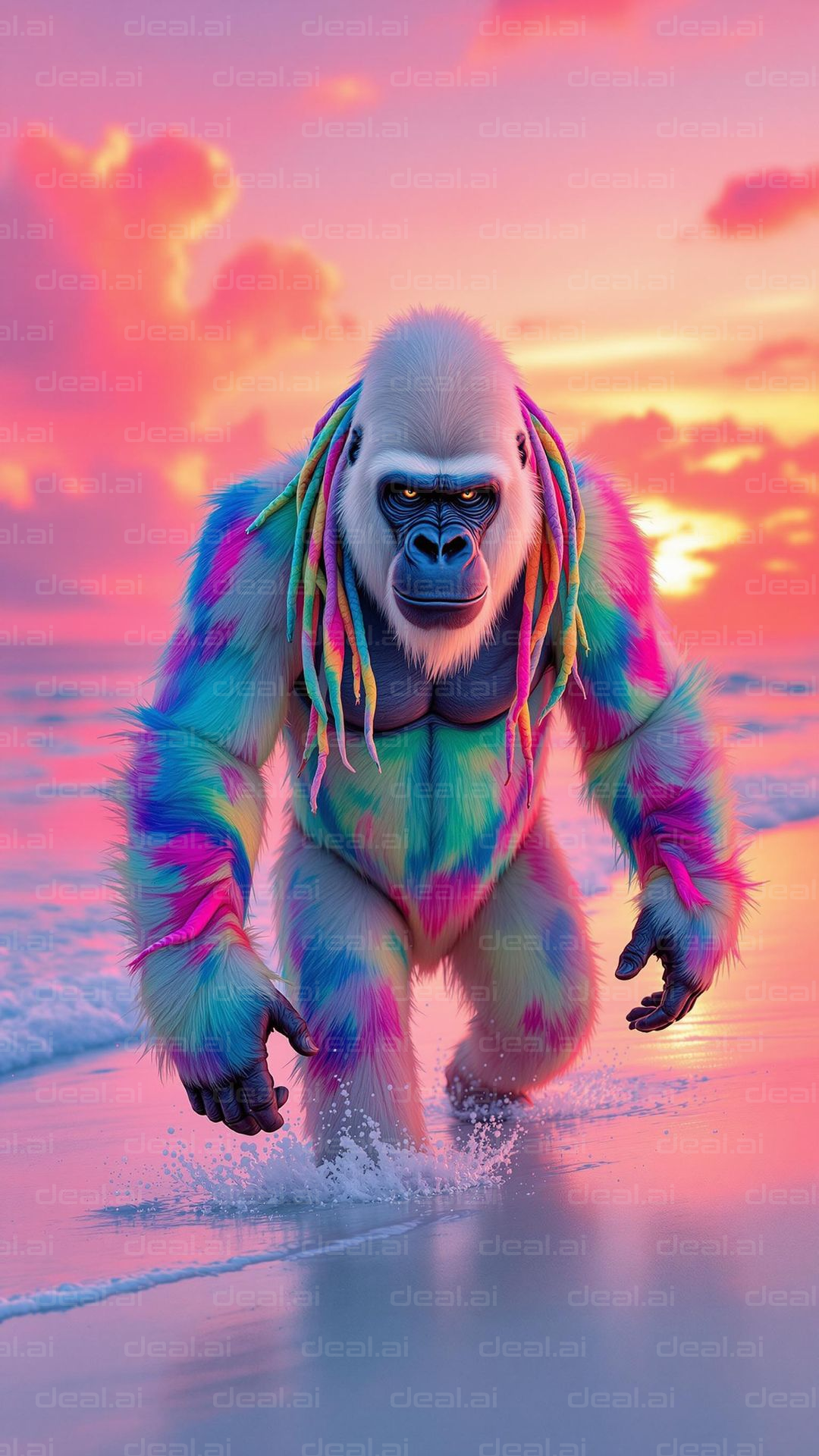 Neon Gorilla at Sunset Beach