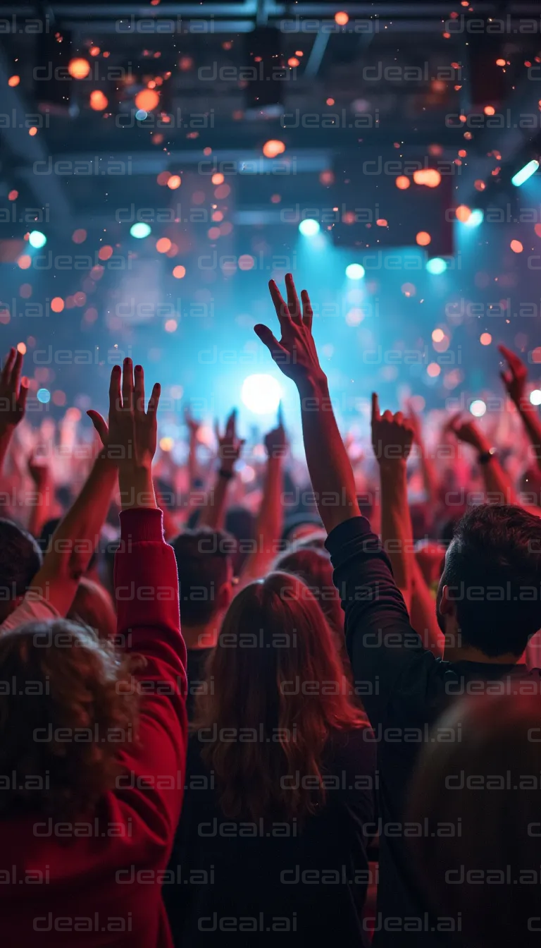 Energetic Crowd at a Concert