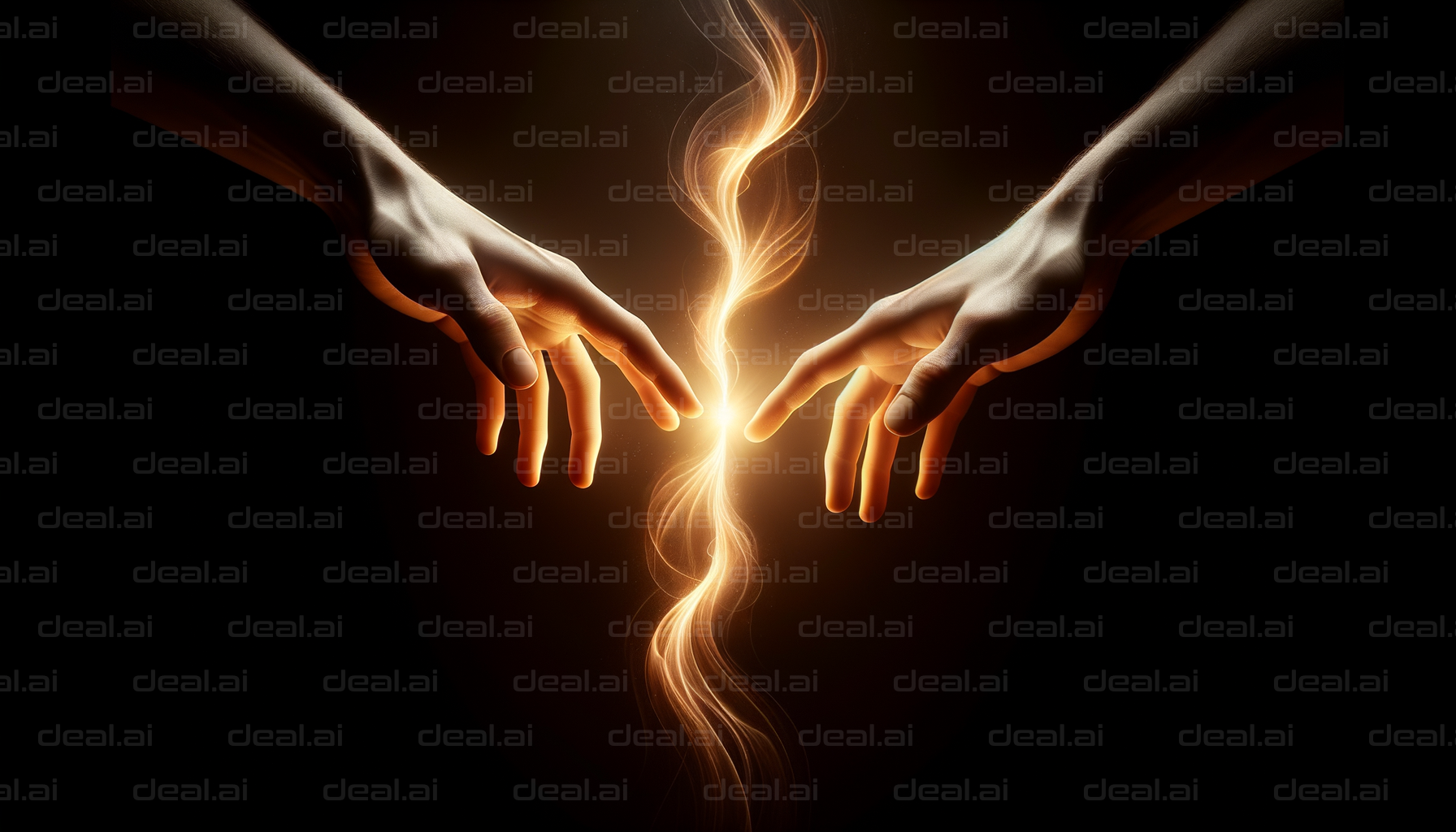 "Hands Reaching Towards Light"