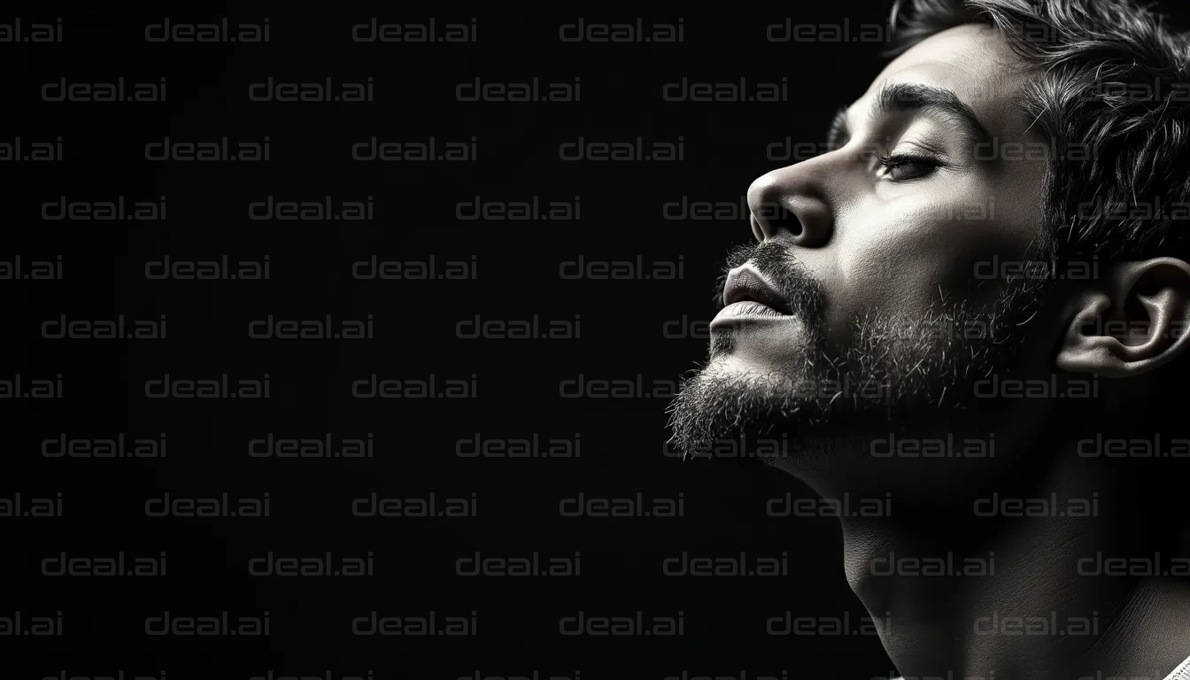 Profile of a Man in Deep Thought