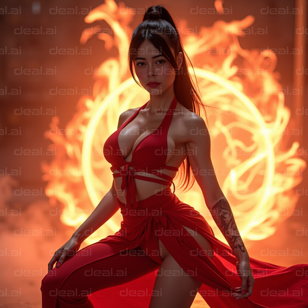 Fiery Elegance: Red in Motion