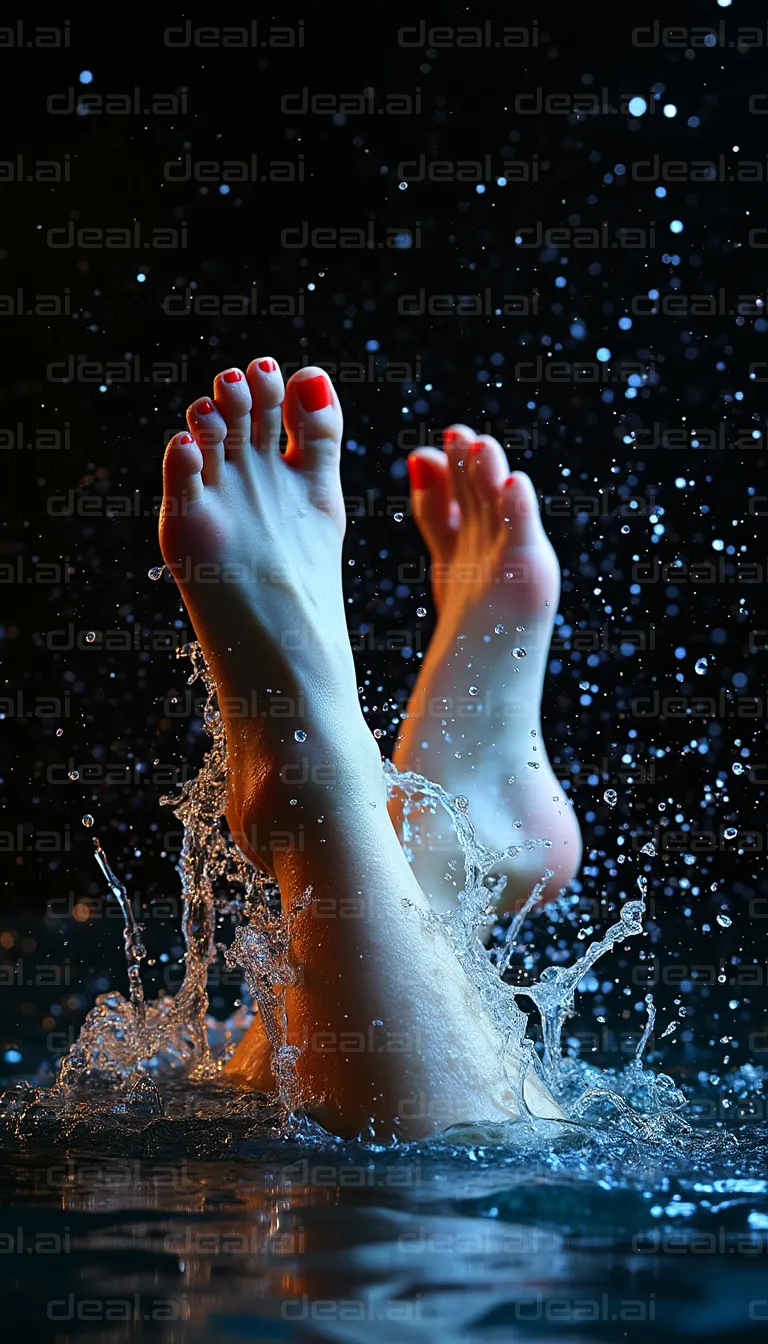 Splashing Feet in Water Bliss