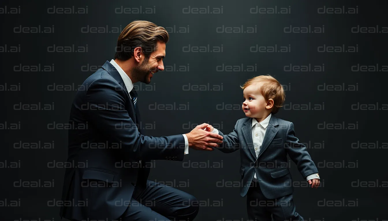 Father and Son in Suits