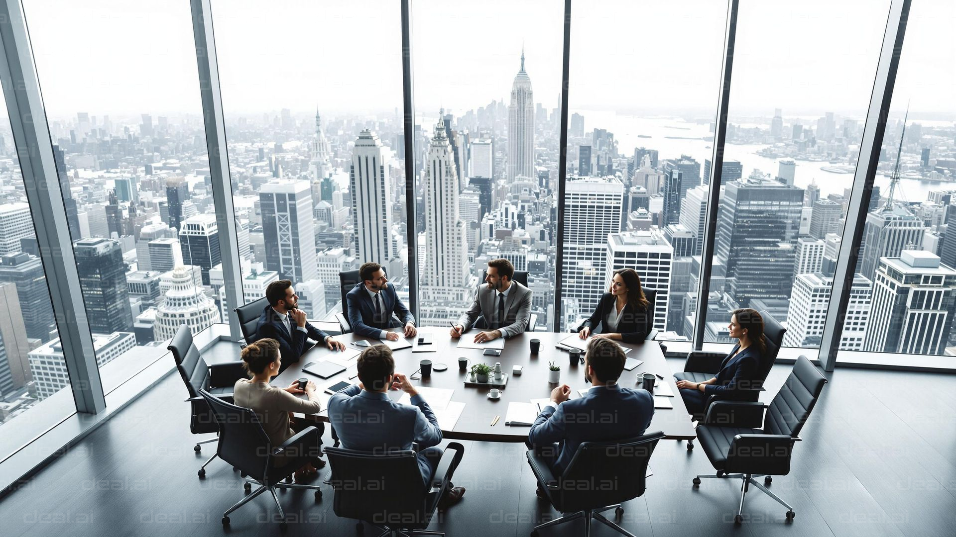 Skyline Boardroom Meeting