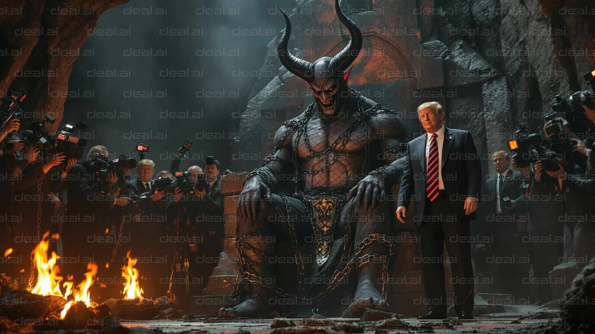 "Fiery Encounter with a Demon"
