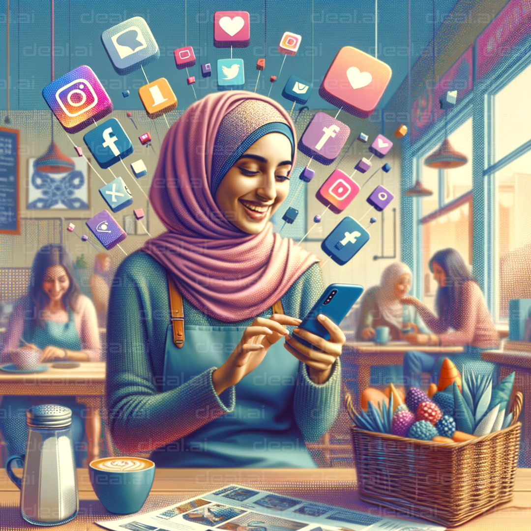 "Social Media Buzz at the Café"