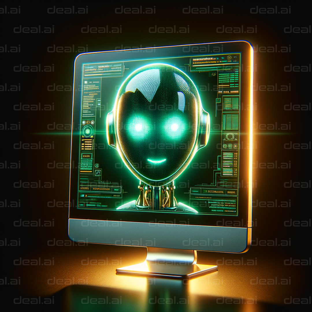 Futuristic AI Interface Display