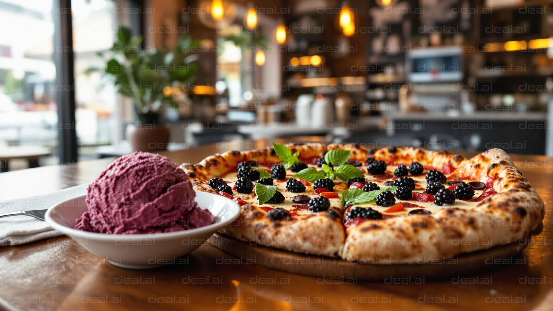 Berry Pizza and Sorbet Delight
