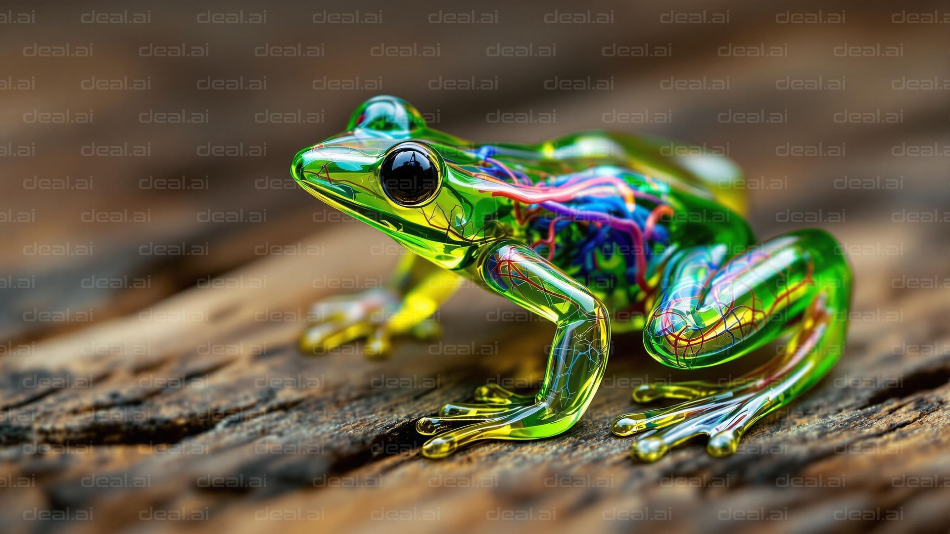 Colorful Glass Frog Artistry