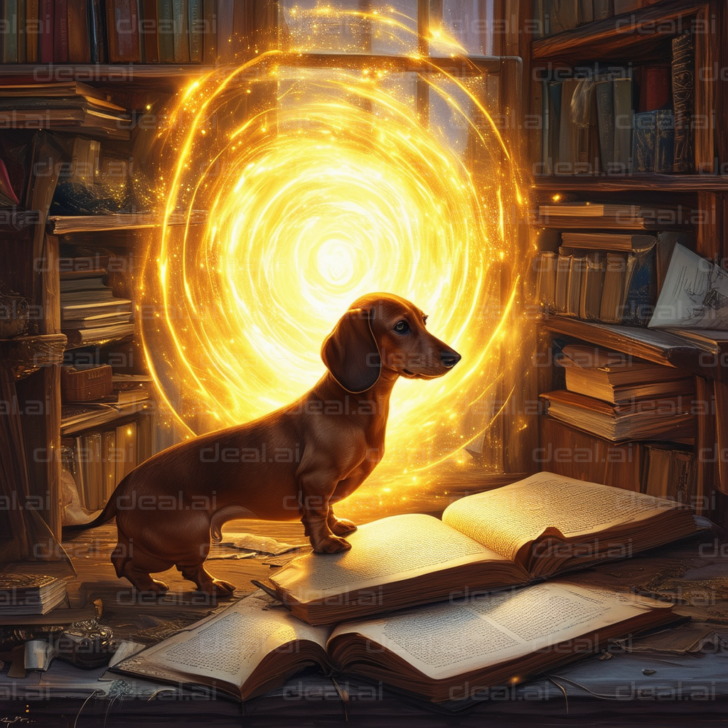 "Adventurous Dog Discovers Magic Portal"