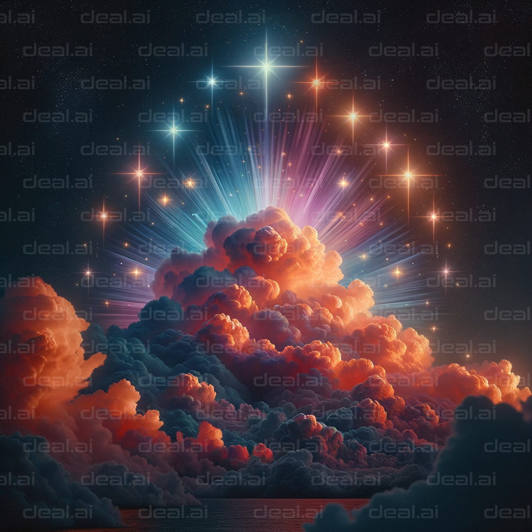 "Celestial Radiance Over Clouds"