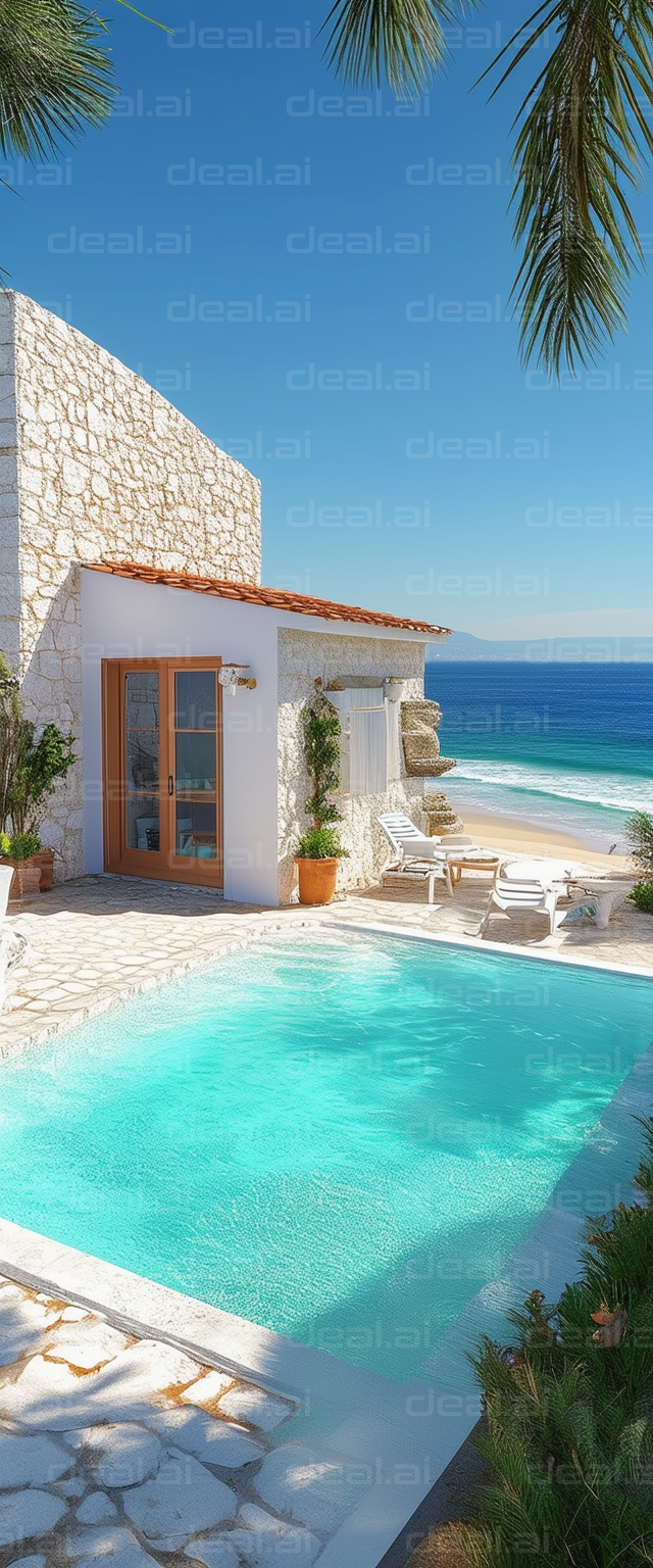 "Beachfront Villa with Private Pool Bliss"