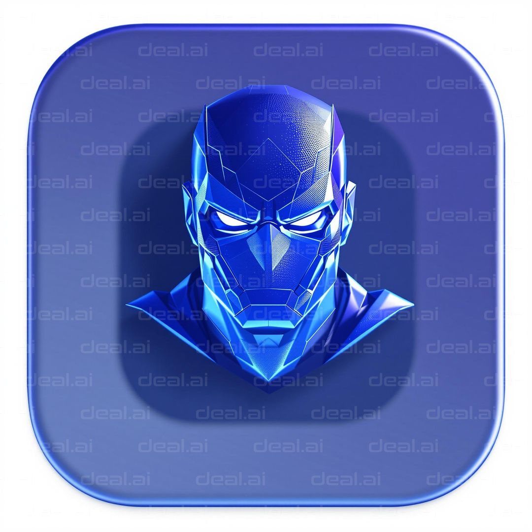 Futuristic Blue Mask Icon