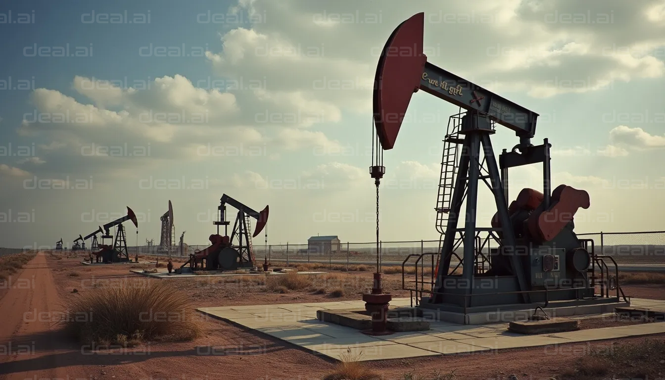 Oil Pump Jacks in the Desert