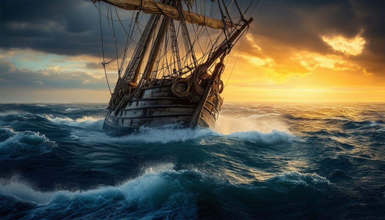 "Sailing into the Stormy Sunset"