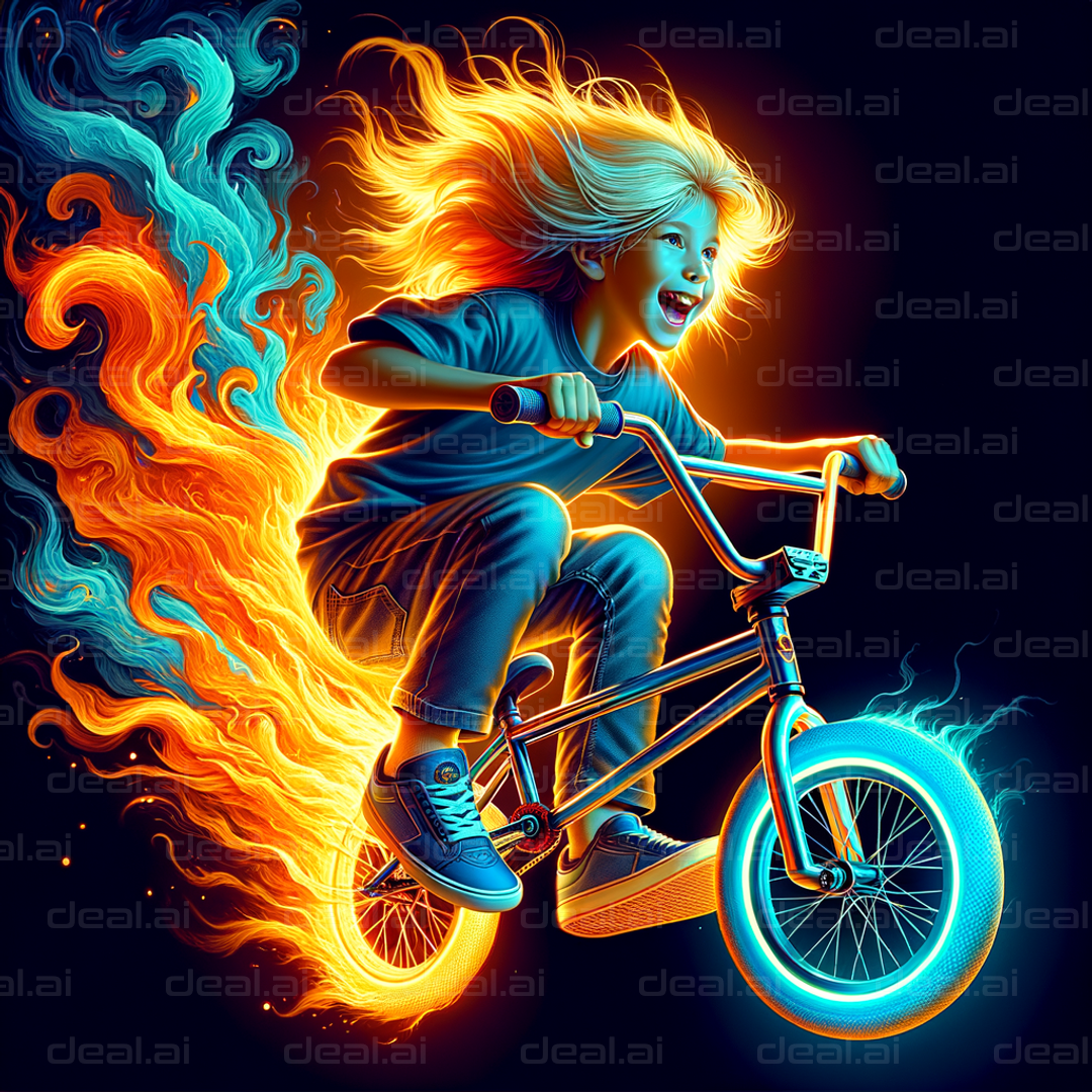 Fiery Ride: BMX Adventure in Flames