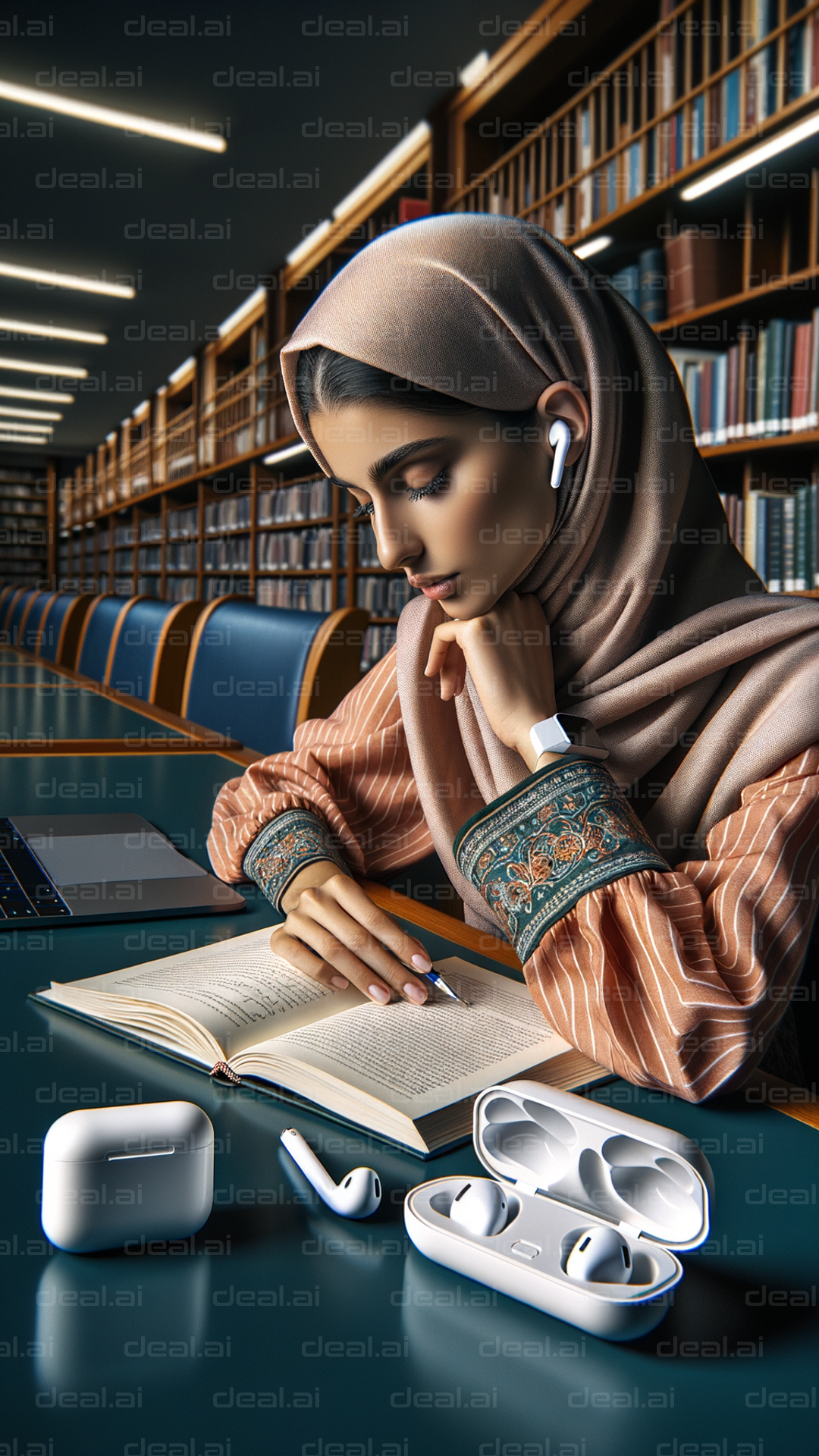 Focused Study Session in the Library