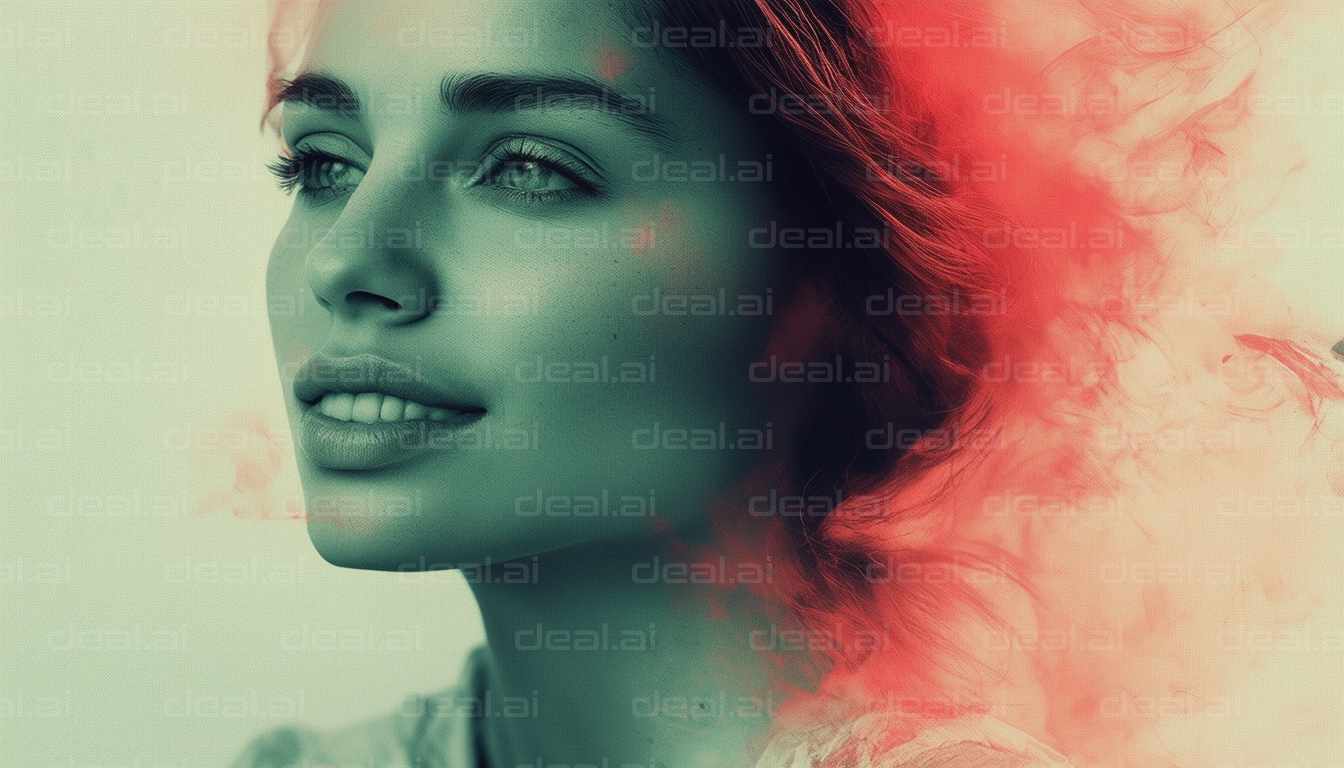 Dreamy Portrait with Red Mist