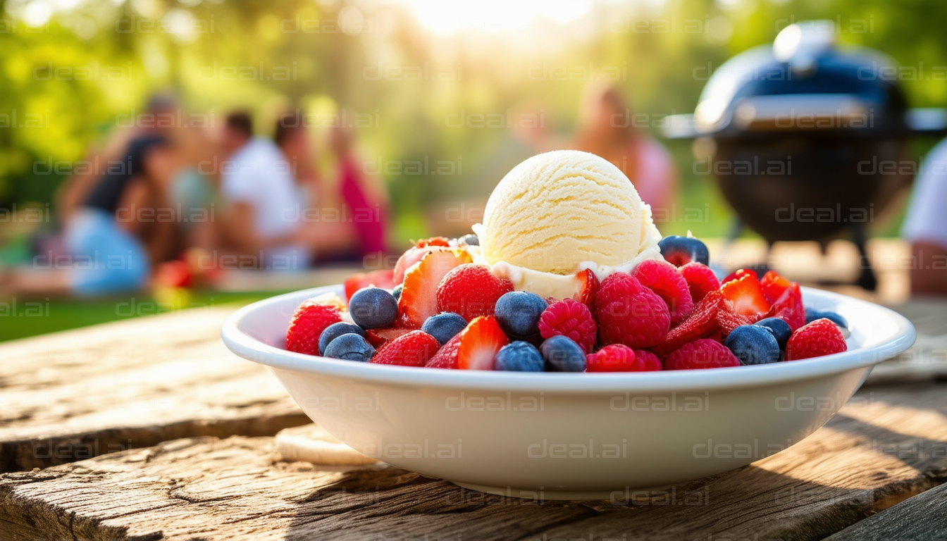 Berry Delight with Ice Cream