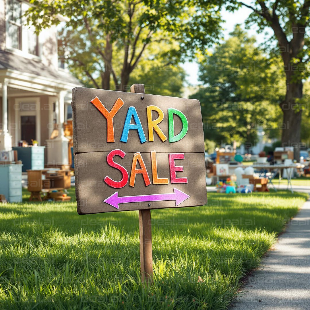 Colorful Yard Sale Day
