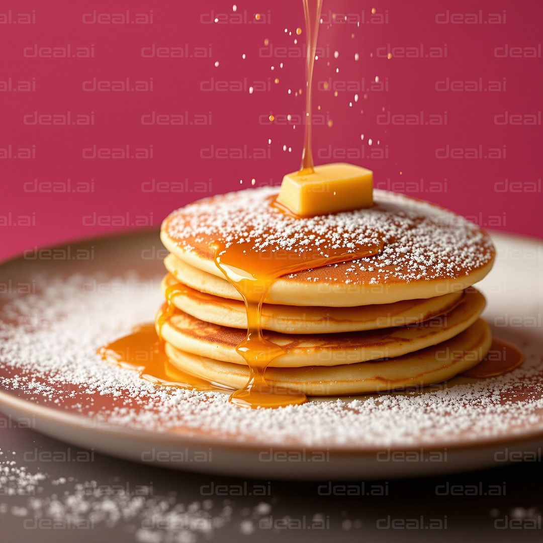 "Delicious Pancakes with Syrup"