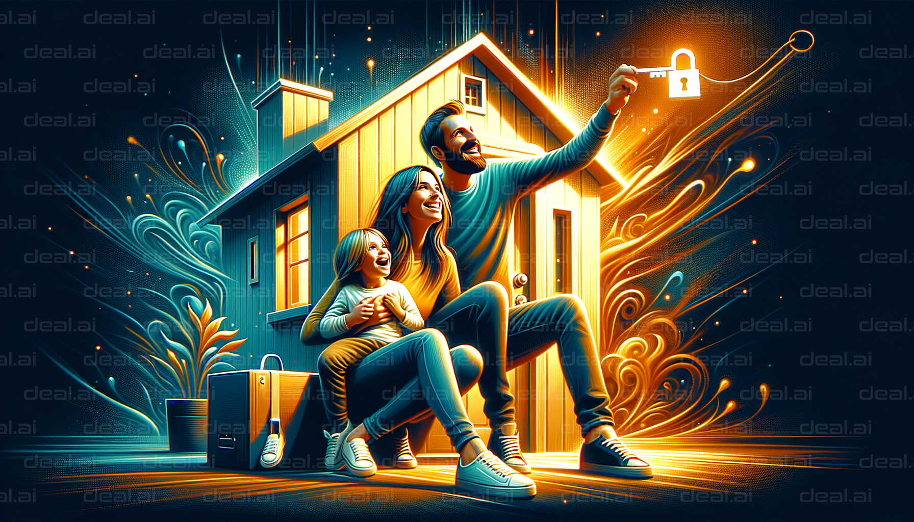 "Family Unlocks New Home Joyfully"