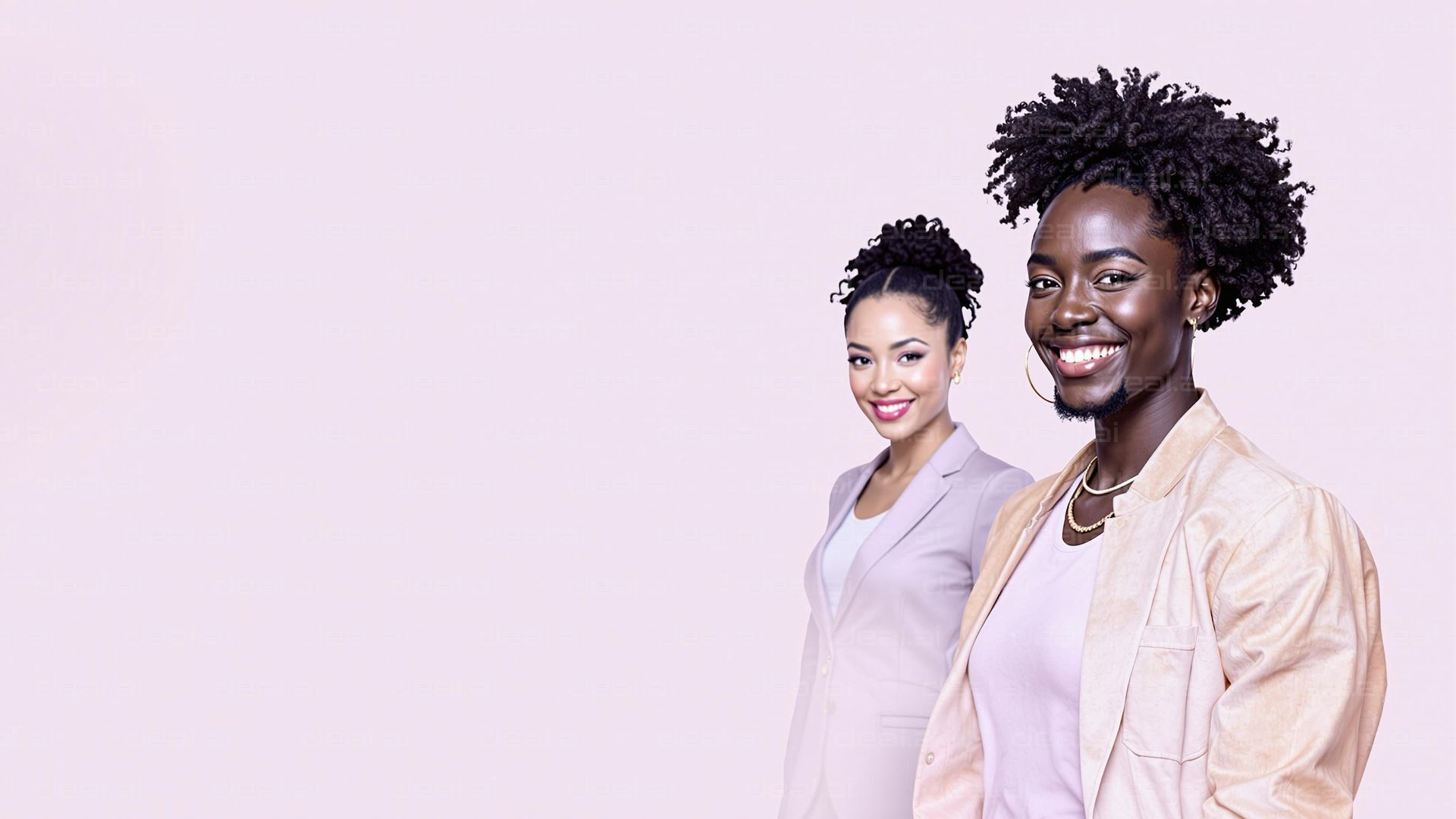 Confident Smiles and Pastel Style