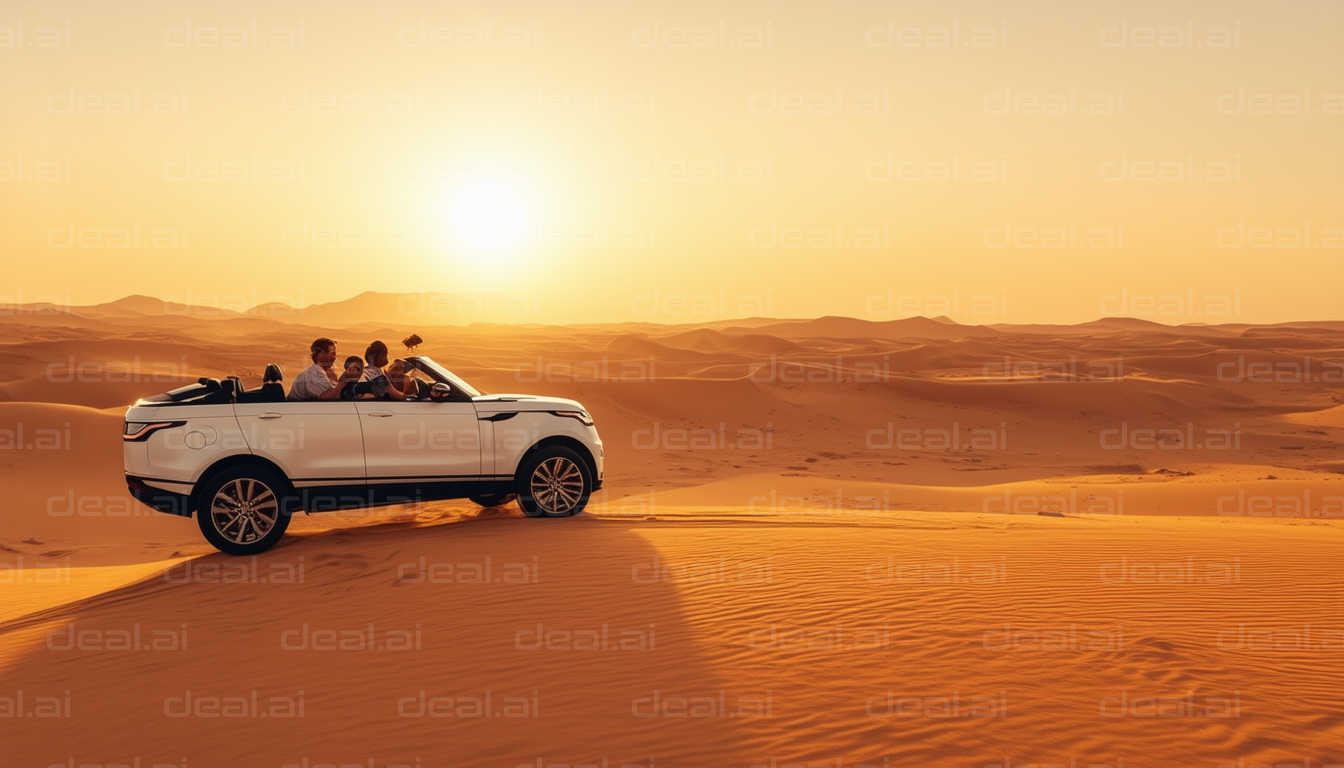 Desert Drive at Sunset