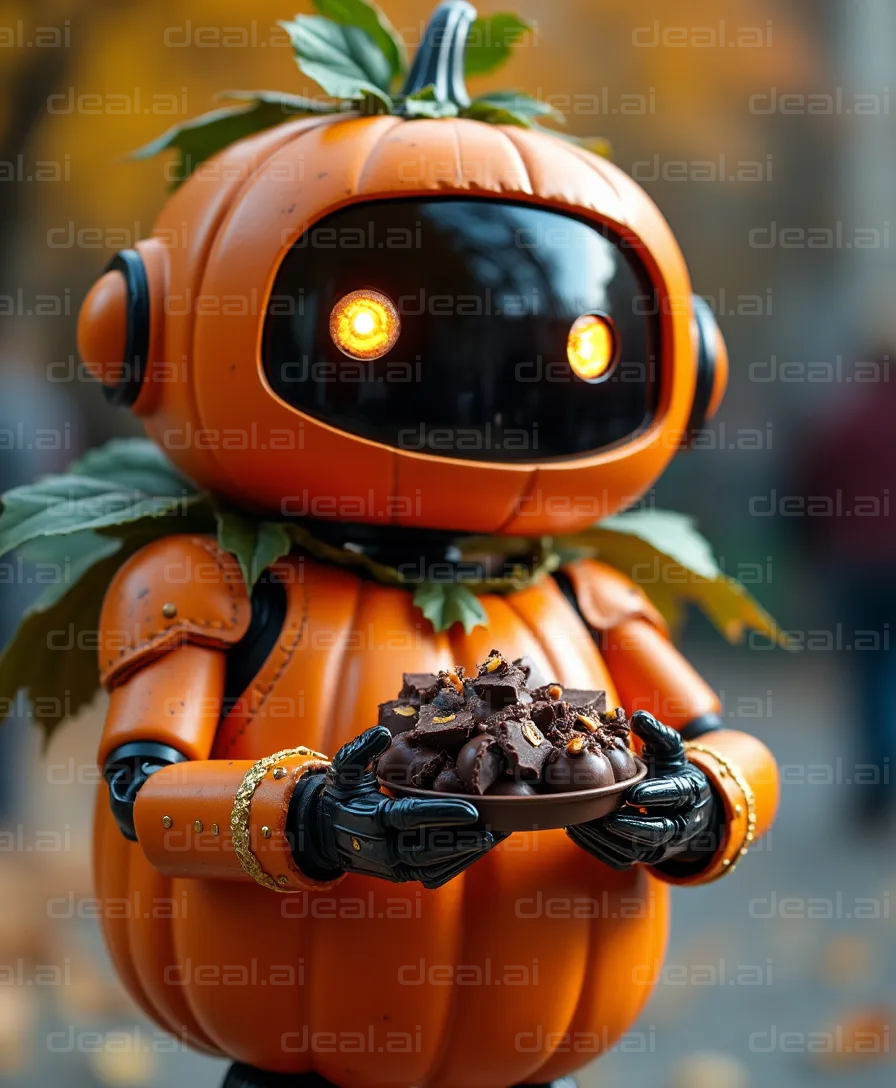 Pumpkin Bot with Chocolate Treats