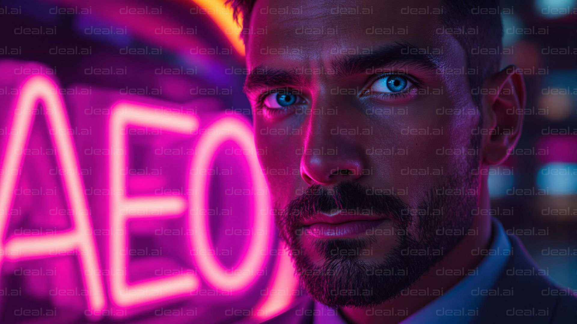 Neon Glow Portrait